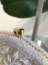 Load image into Gallery viewer, SIMPSON’S Vintage 1960’s White Cream Bead &amp; Sequin Clutch
