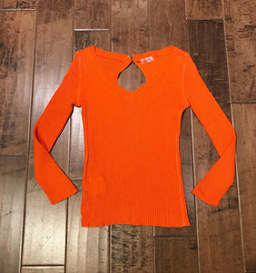 PRADA Ribbed Cotton Long Sleeve Top