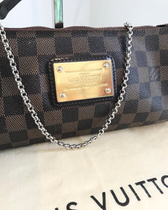 LOUIS VUITTON Brown Damier Ebene Eva Pochette