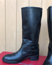 Load image into Gallery viewer, SALVATORE FERRAGAMO Claude Ferra Leather Riding Boots
