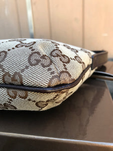 GUCCI GG Canvas Leather Pochette