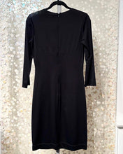 Load image into Gallery viewer, JUST CAVALLI Floral Print Black Long Sleeve Slinky Jersey Dress
