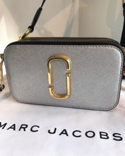Load image into Gallery viewer, MARC JACOBS Iridescent Silver Colour Block Snapshot Camera Crossbody Bag
