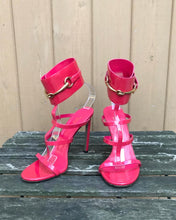 Load image into Gallery viewer, GUCCI Ursula Patent Leather Gladiator High Heel Sandals
