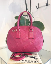 Load image into Gallery viewer, BURBERRY Small Orchard Embossed Leather Bowling Bag
