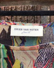 Load image into Gallery viewer, DRIES VAN NOTEN Multi Colour Print Silk Short Sleeve Top
