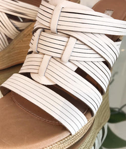UGG Australia Melinda Platform Leather Wedge Sandal Slides