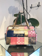 Load image into Gallery viewer, COACH Patchwork Canvas Leather Bowling Tote
