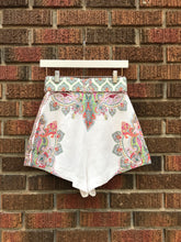 Load image into Gallery viewer, ZIMMERMANN Paisley Print Belted Linen Shorts

