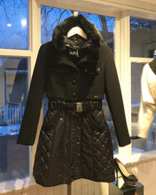 Load image into Gallery viewer, TUZZI Wool/Nylon Hooded Coat
