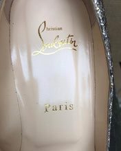 Load image into Gallery viewer, CHRISTIAN LOUBOUTIN Metallic Gold Brown Peep-toe Platform High Heel Pumps
