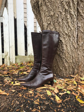 Load image into Gallery viewer, CHANEL Vintage  Pointed Toe Knee High Leather Boots
