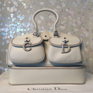 CHRISTIAN DIOR Leather Top Handle Bag