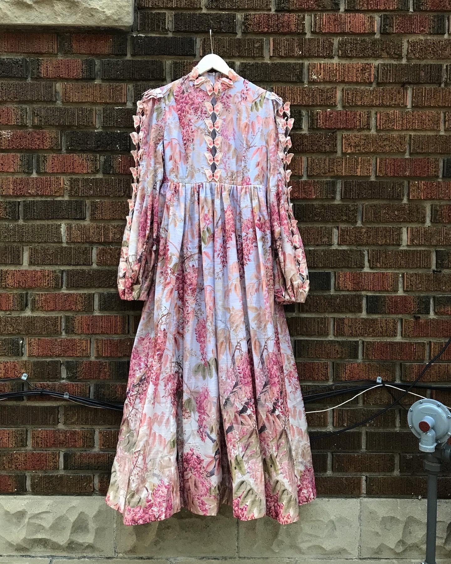 ZIMMERMANN Butterfly Embellished Floral Print Maxi Dress – Susannah  Designer Consignment