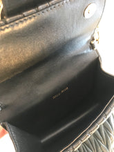 Load image into Gallery viewer, MIU MIU Matelasse Napa Leathr Crystal Embellished Buckle Mini Crossbody Bag
