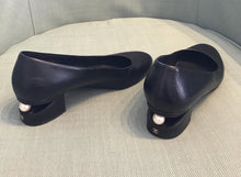 Load image into Gallery viewer, CHANEL Vintage Pearl Embellished Ballerinas in Black Leather

