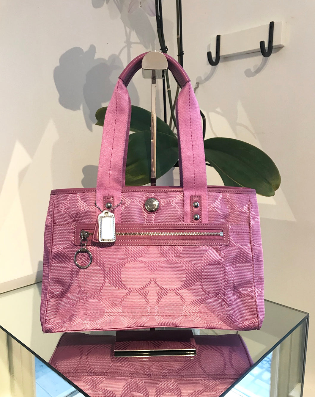 COACH Canvas Leather Handle Bag