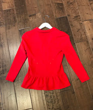 Load image into Gallery viewer, PINK TARTAN Peplum Zip Front Top
