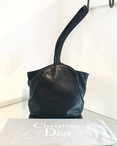 CHRISTIAN DIOR Vintage Lambskin Leather Shoulder Bag