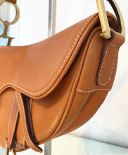 Load image into Gallery viewer, CHRISTIAN DIOR Vintage Tan Saddle Bag
