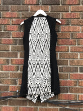 Load image into Gallery viewer, DESIGUAL Black White Pattern Floral Embroidered Midi Dress
