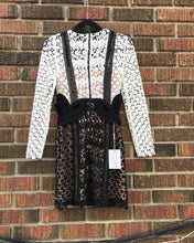 Load image into Gallery viewer, SELF PORTRAIT Lace Cut-Out Long Sleeve Mini Dress

