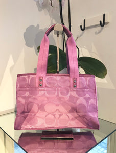 COACH Canvas Leather Handle Bag