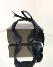 Load image into Gallery viewer, CHANEL Black Satin Bow CC Headband
