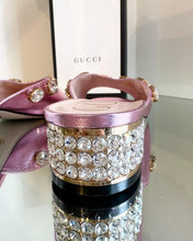 Load image into Gallery viewer, GUCCI Lyric Crystal Embellished Block Heel Leather Mules
