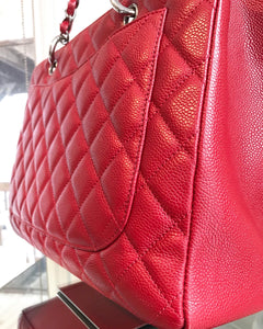 CHANEL Red Caviar Grand Shopper Tote