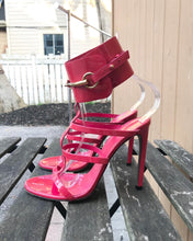 Load image into Gallery viewer, GUCCI Ursula Patent Leather Gladiator High Heel Sandals
