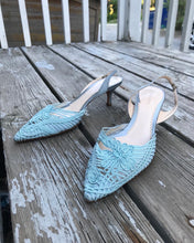 Load image into Gallery viewer, GIORGIO ARMANI Crochet Leather Mid Heels
