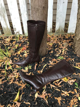 Load image into Gallery viewer, CHANEL Vintage  Pointed Toe Knee High Leather Boots

