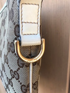 GUCCI GG Canvas Leather Crossbody Bag