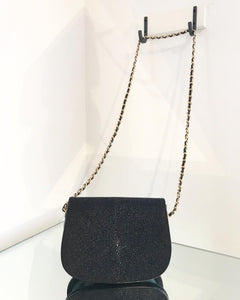 Vintage BEVERLY Italy Stingray Skin Leather Crossbody Bag