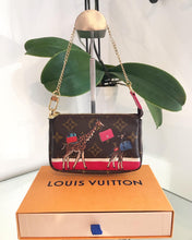 Load image into Gallery viewer, LOUIS VUITTON Limited Edition Monogram Mini Pochette Giraffe Small Clutch

