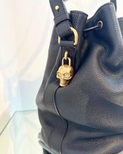 Load image into Gallery viewer, ALEXANDER MCQUEEN Padlock Skull Leather Bucket Bag
