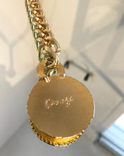 Load image into Gallery viewer, OMEGA Vintage Roman Coin Gold Plated Chain Links Belt/Necklace
