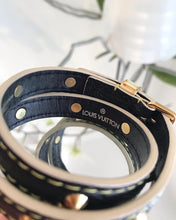 Load image into Gallery viewer, LOUIS VUITTON Suhali Leather Studded Double Tour Bracelet
