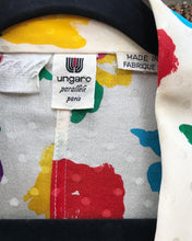 Load image into Gallery viewer, UNGARO Multi Colour Floral Print Silk Blazer
