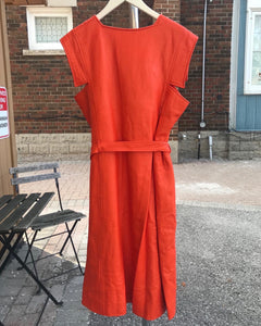 SAMUEL ROBERT Vintage Belted Leather Dress