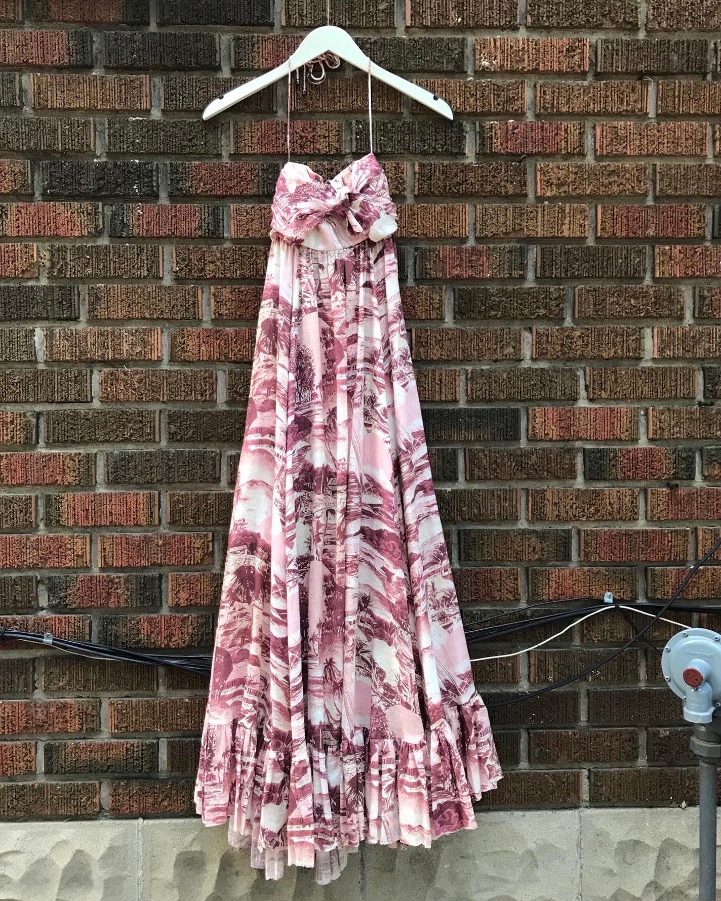 ZIMMERMANN Hawaiian Print Halter Dress  Susannah Designer Consignment