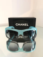 Load image into Gallery viewer, CHANEL Two-Tone Blue Grey Sunglasses
