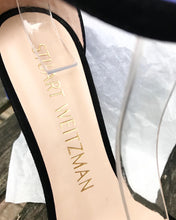 Load image into Gallery viewer, STUART WEITZMAN Nudist Crystal Embellished Suede High Heel Sandals
