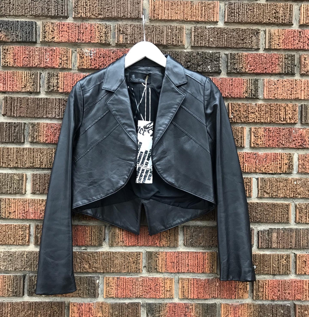 SEVEN EIGHTY Black Leather Jacket