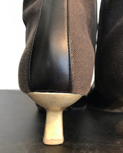 Load image into Gallery viewer, GUCCI Canvas Leather Pointed Toe Knee-High Boots
