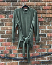 Load image into Gallery viewer, SANDRO Wool Cashmere Blend Tie Front/ Back Sweater
