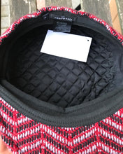 Load image into Gallery viewer, CHANEL Black Red Tweed Cap
