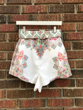 Load image into Gallery viewer, ZIMMERMANN Paisley Print Belted Linen Shorts
