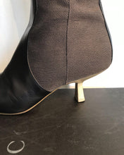 Load image into Gallery viewer, GUCCI Canvas Leather Pointed Toe Knee-High Boots
